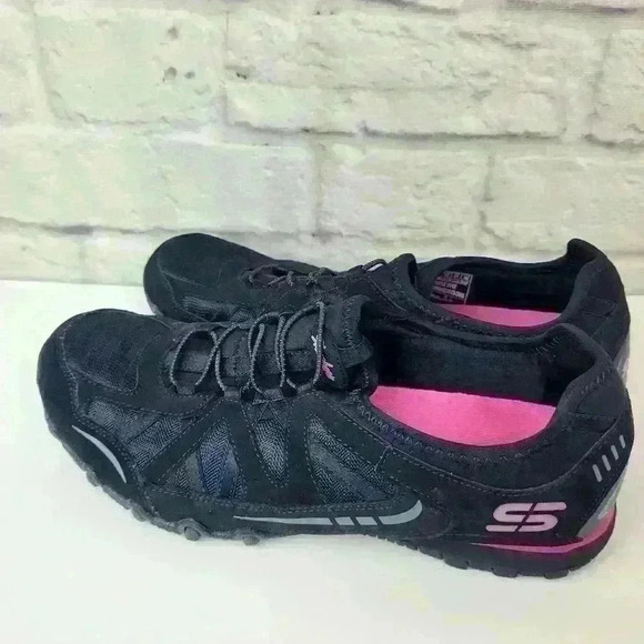 Skechers  black and pink Relaxed fit slip on  Athletic shoes Sz 10 - Picture 5 of 11